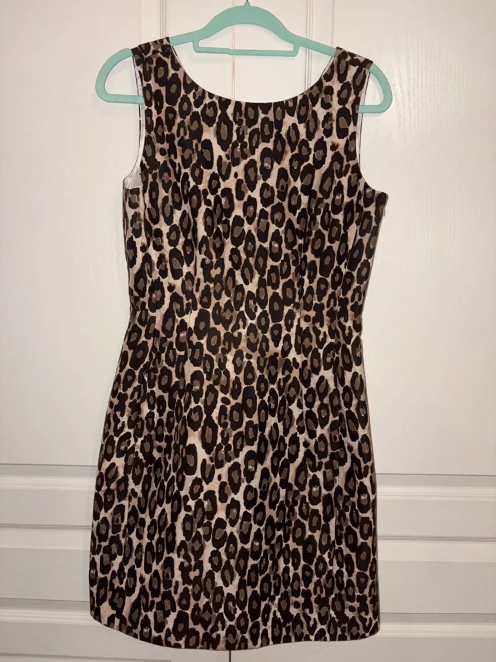KATE SPADE DOMINO LEOPARD SHEATH DRESS size 6